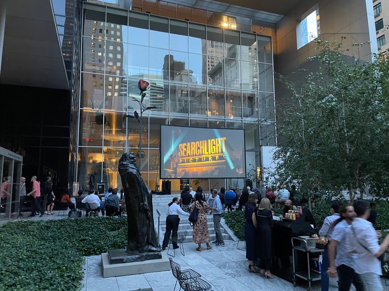 MoMa Sculpture garden movie screening