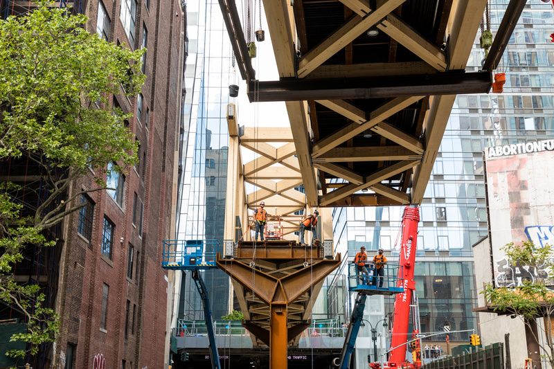 Moynihan Connector Timber Bridge at the High Line