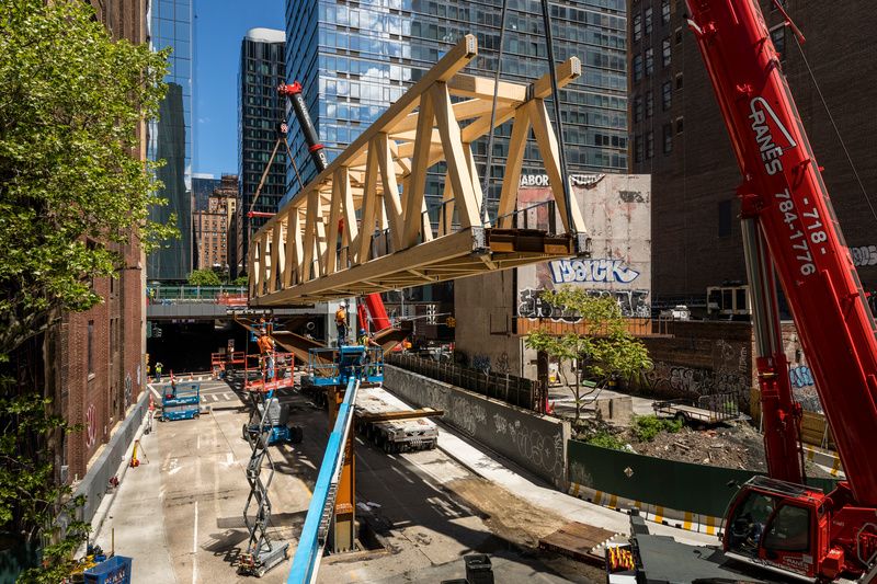 Moynihan Connector Timber Bridge at the High Line