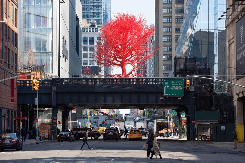 Old Tree public art sculpture on the High Line