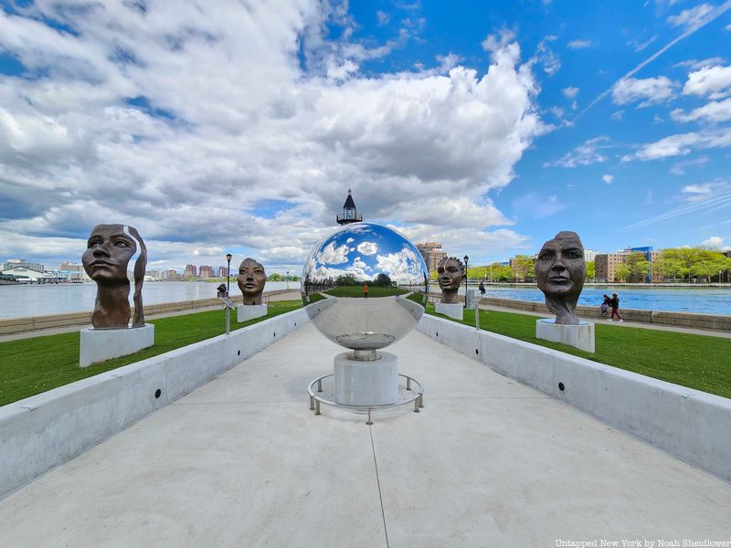 The Girl Puzzle, a public art sculpture on Roosevelt Island