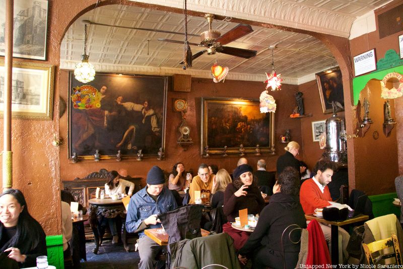 Crowd inside Cafe Reggio