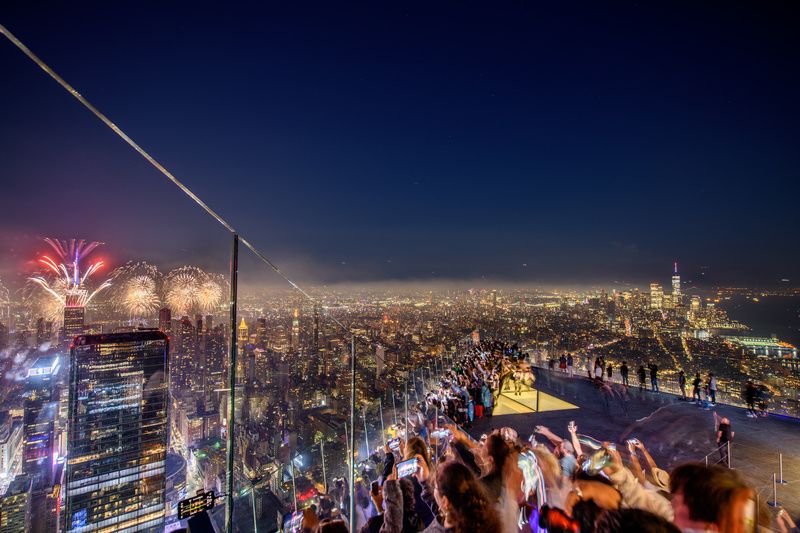 Views from Edge observation deck of 4th of July fireworks