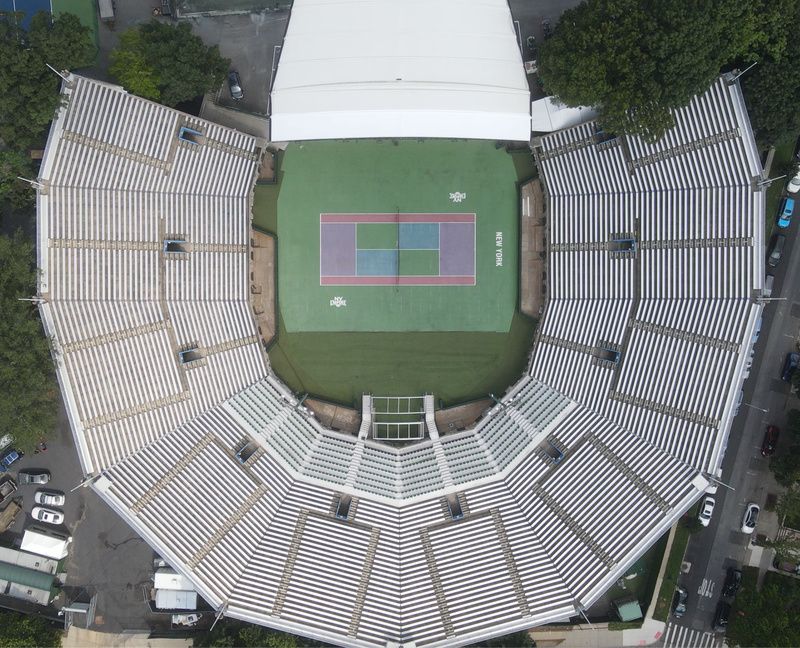 Overhead view of Forest Hills Stadium