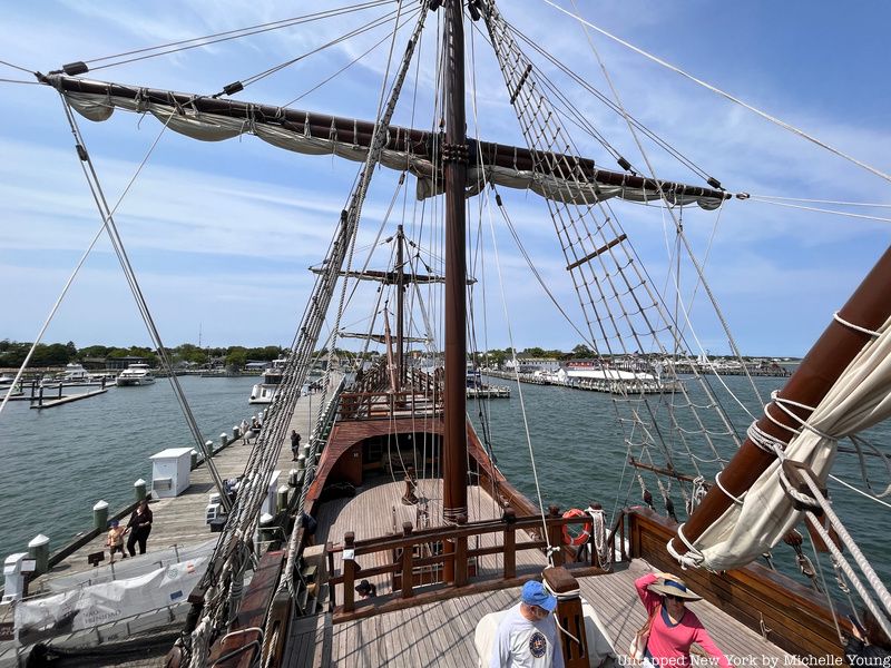 Nao Trinidad ship docked in Greenport