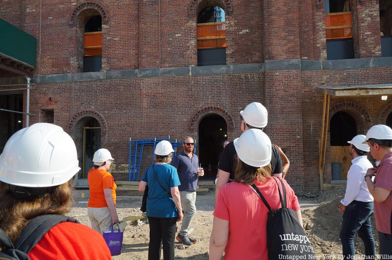 A group of Insiders in hard hats