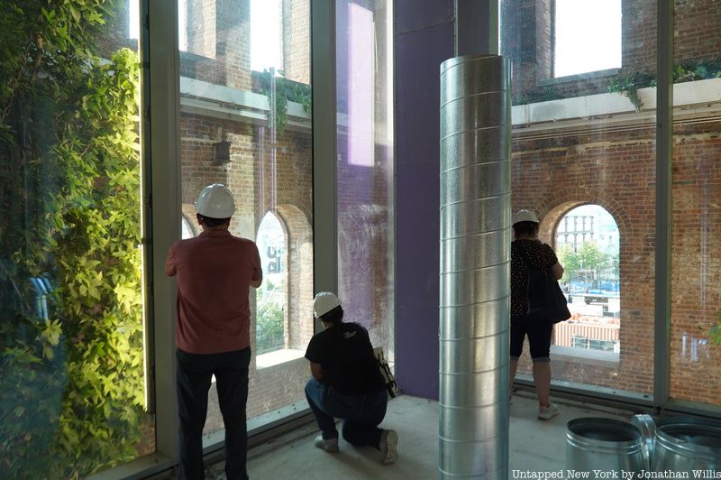 Vertical garden at the Domino Sugar refinery factory