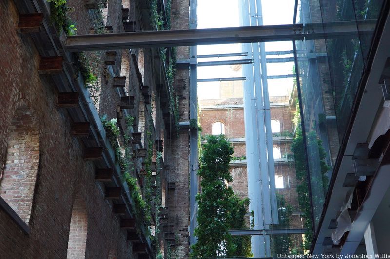 Vertical garden at the Domino Sugar refinery factory