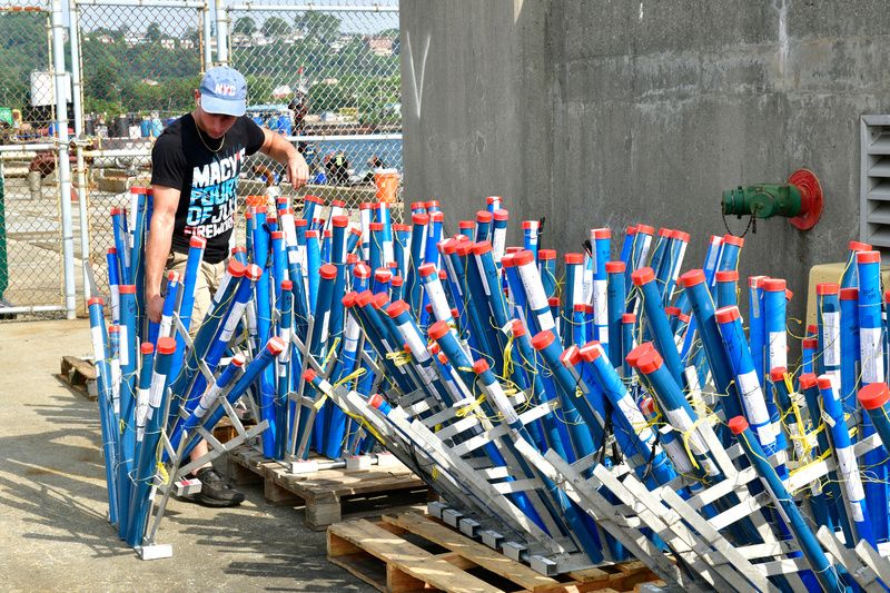 Macy's 4th of July Fireworks preparation