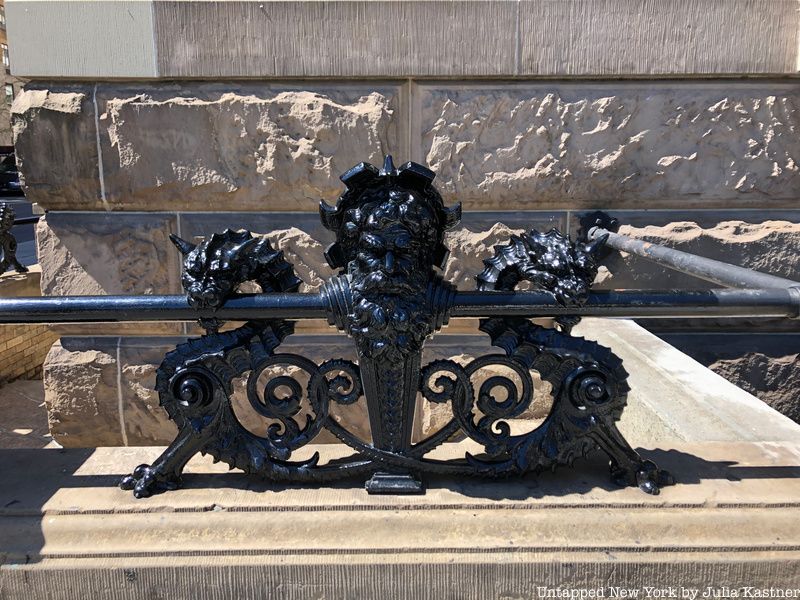 Iron fence railing at the Dakota Apartments