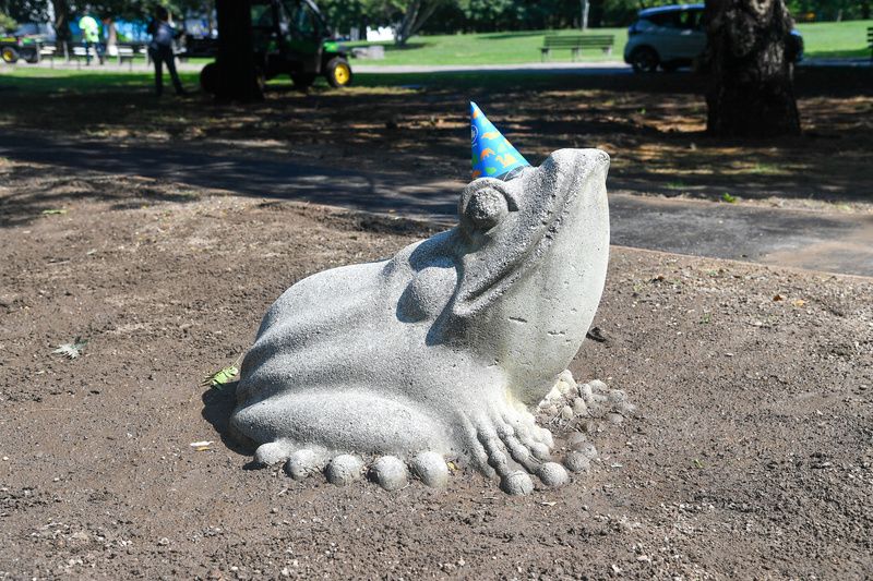 NYC Parks retired animal sculpture party in flushing meadows corona park