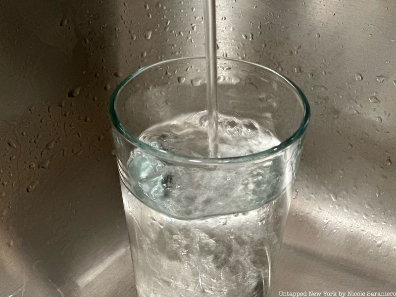 NYC tap water in a glass