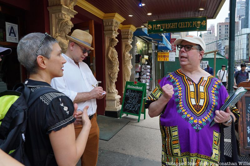 Guests on a Times Square walking tour