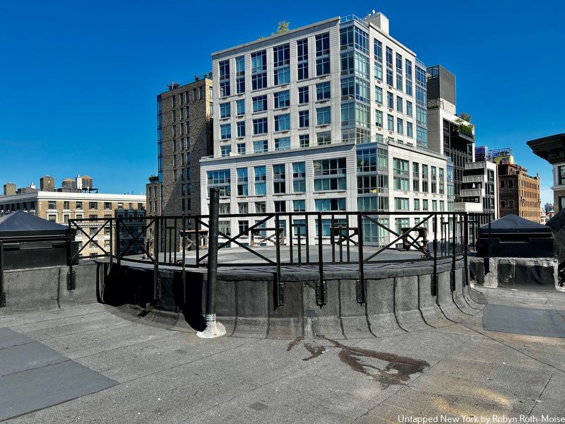 Rooftop platform where dome once stood on top of the Hotel Belleclaire