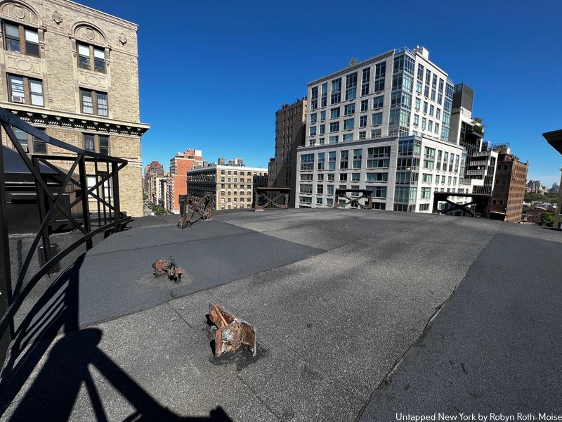 Metal support for lost dome on top of the Hotel Belleclaire