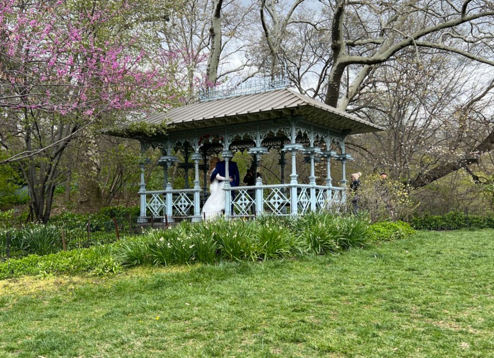 Ladies Pavilion near old ice skating pond in Central park