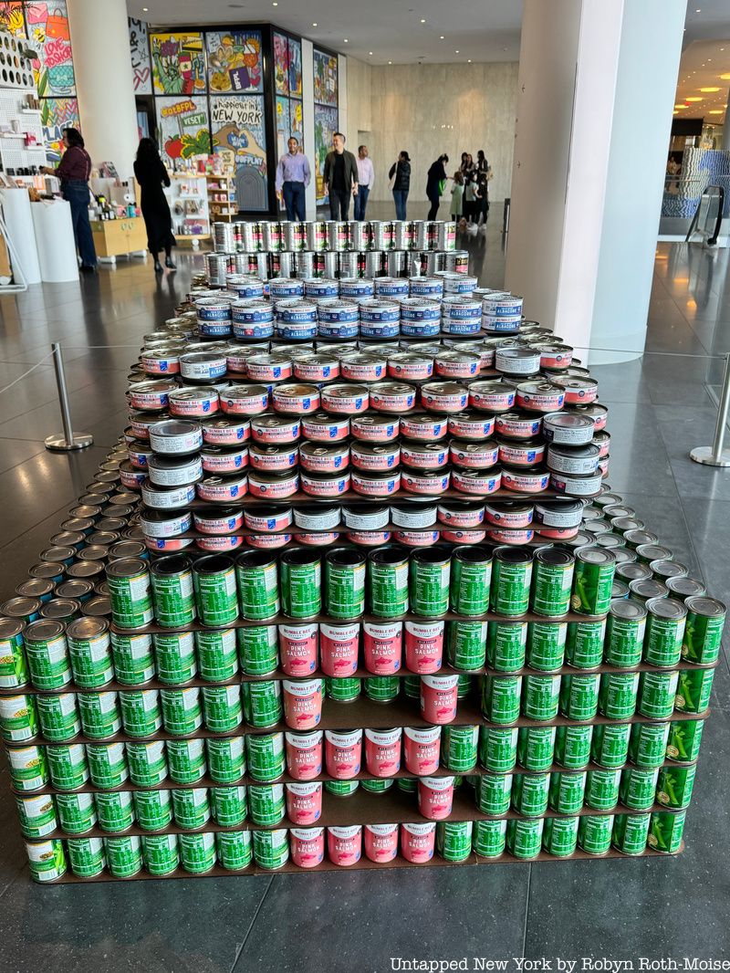 Canstruction sculpture