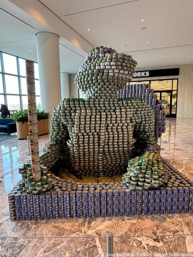 ninja turtle sculpture at canstruction