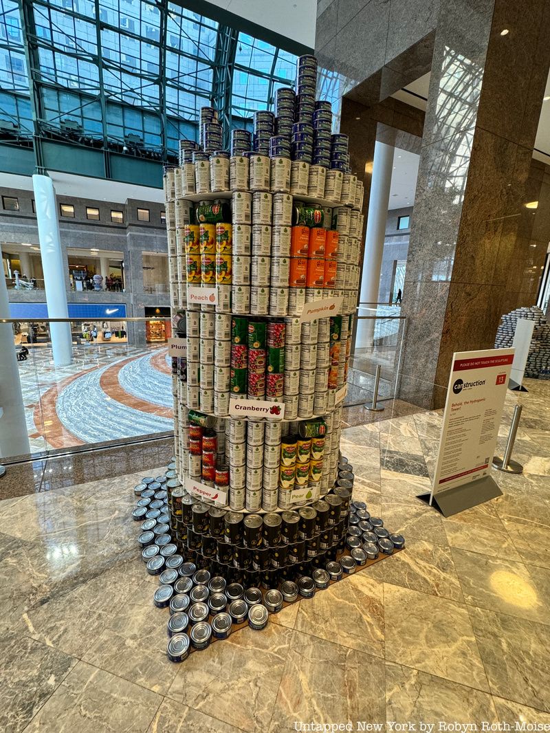 Canstruction sculpture