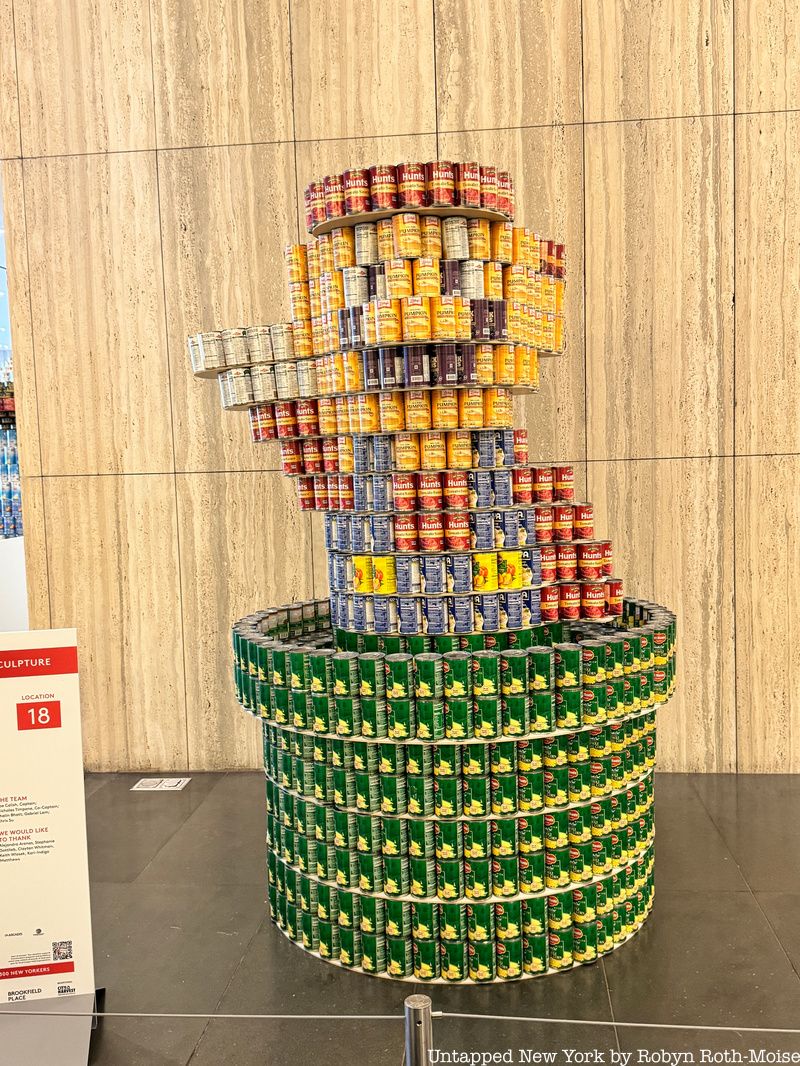 Mario Canstruction sculpture