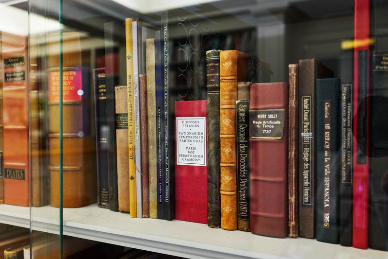 Books on a shelf