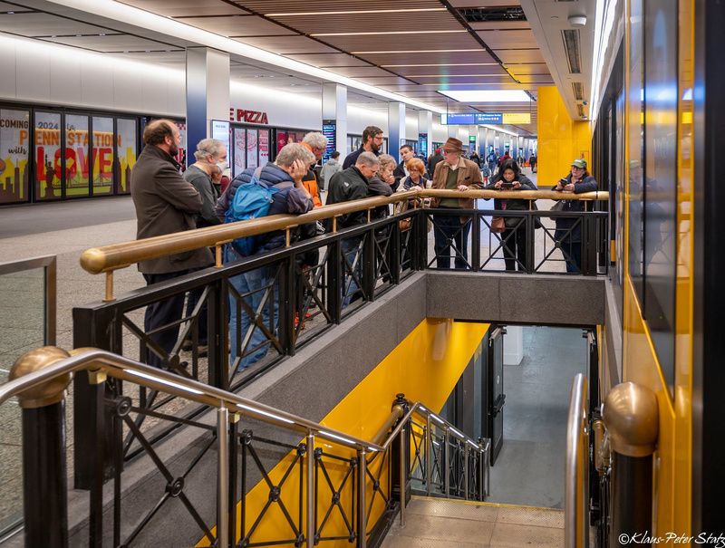 Track staircase at Penn Station