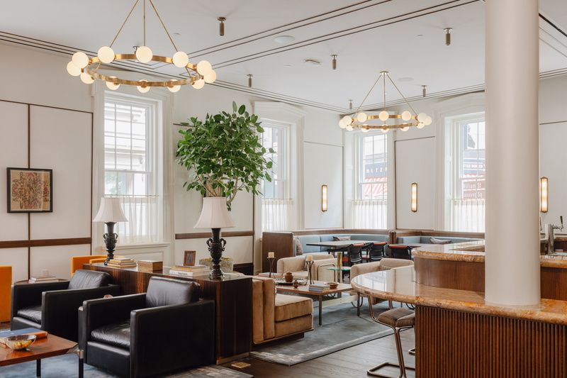 Living Room area at  One Hanover Square