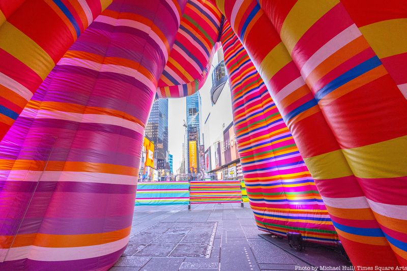 Sculpture of Dreams in Times Square by Marta Minujín