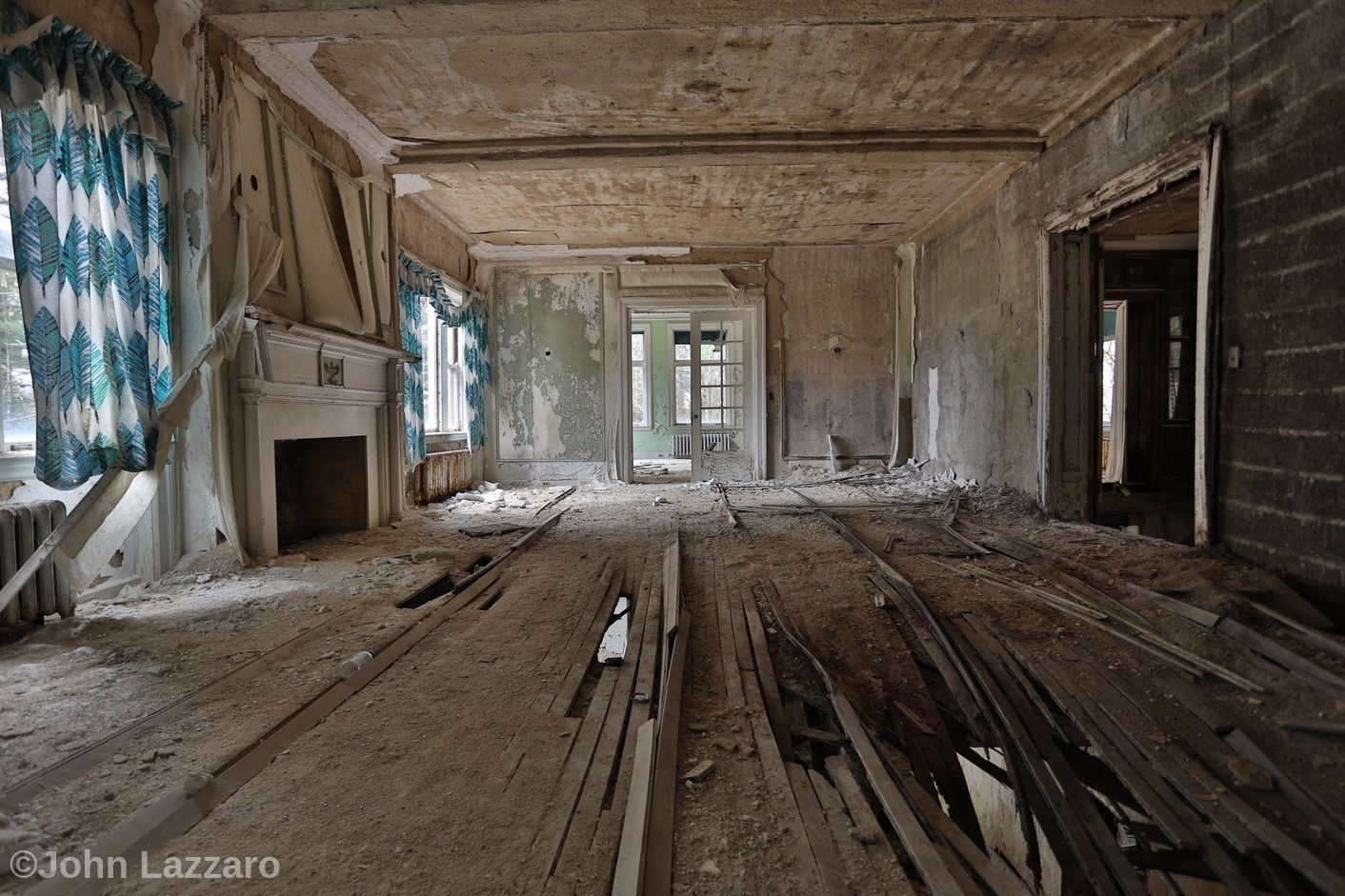 abandoned room at Mary McClellan Hospital