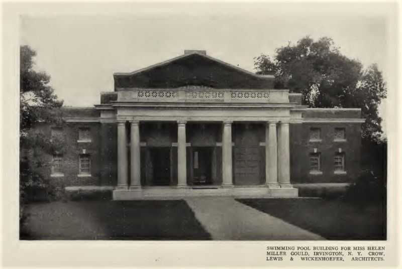 Exterior of pool house