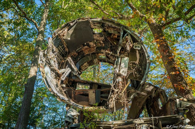 Plane fuselage at Wade's Salvage