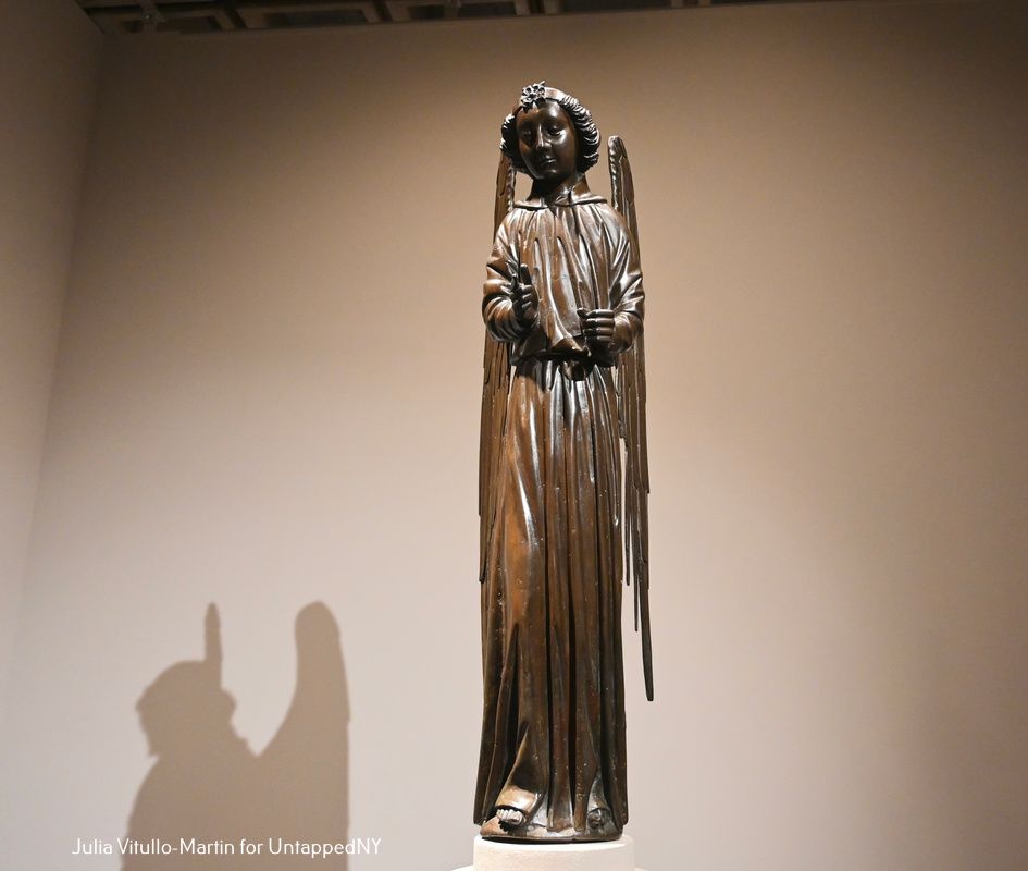 Angel sculpture at Frick Madison