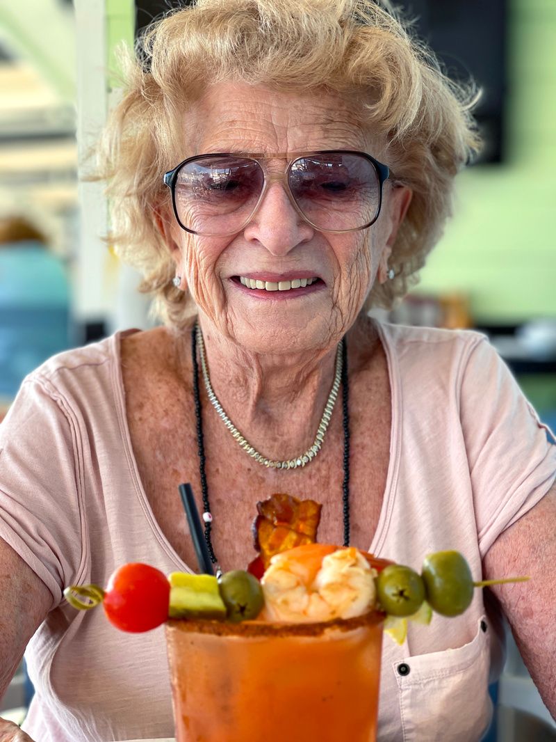 Mildred with a bloody mary