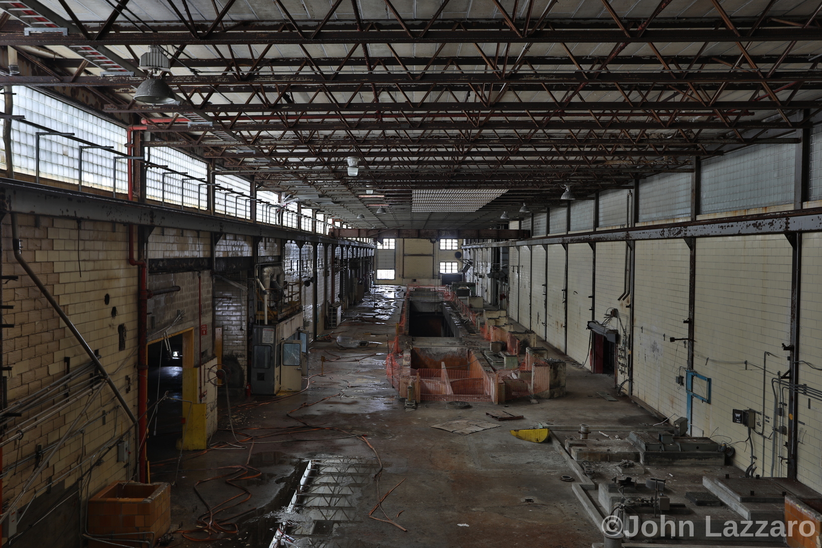 Inside abandoned Newton Falls Paper Mill building