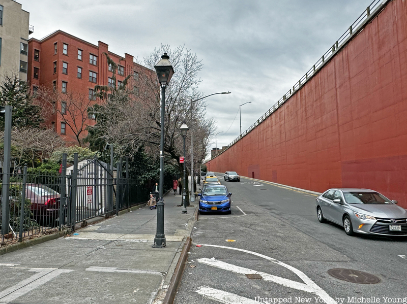 Gas lanterns across from the BQE