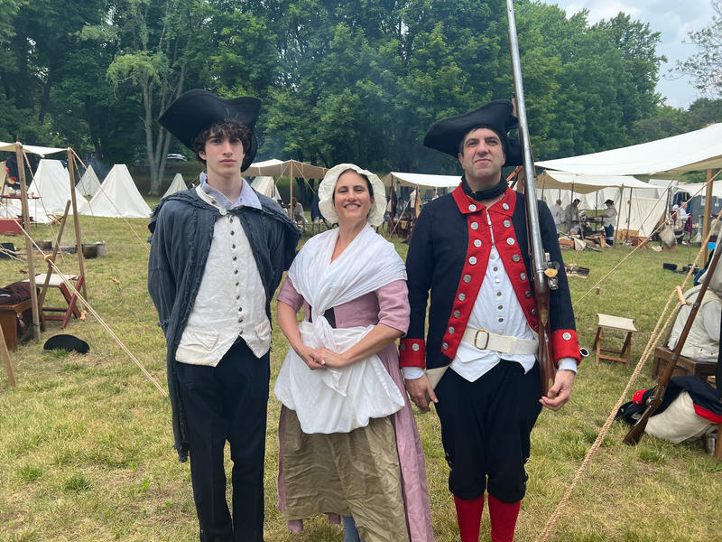 AJ Jacobs and family on the battlefield