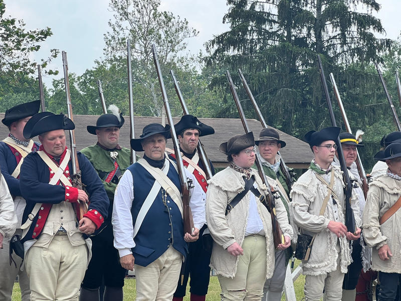 AJ Jacobs at a revolutionary war battle re-eactment