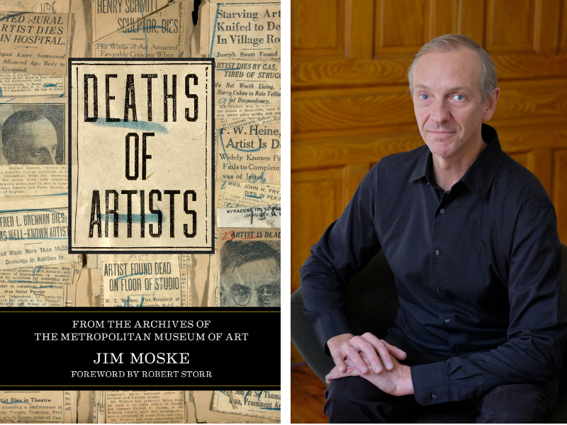 Deaths of Artists book cover and author headshot