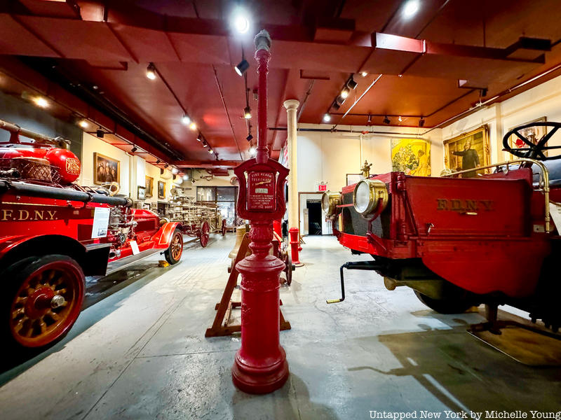 Vintage fire alarm call box at NYC Fire Museum