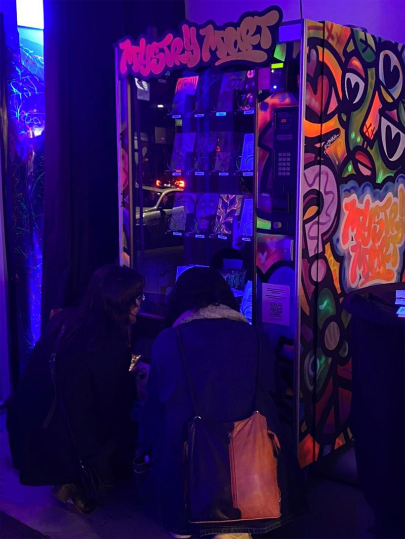 Art vending machine in Brooklyn