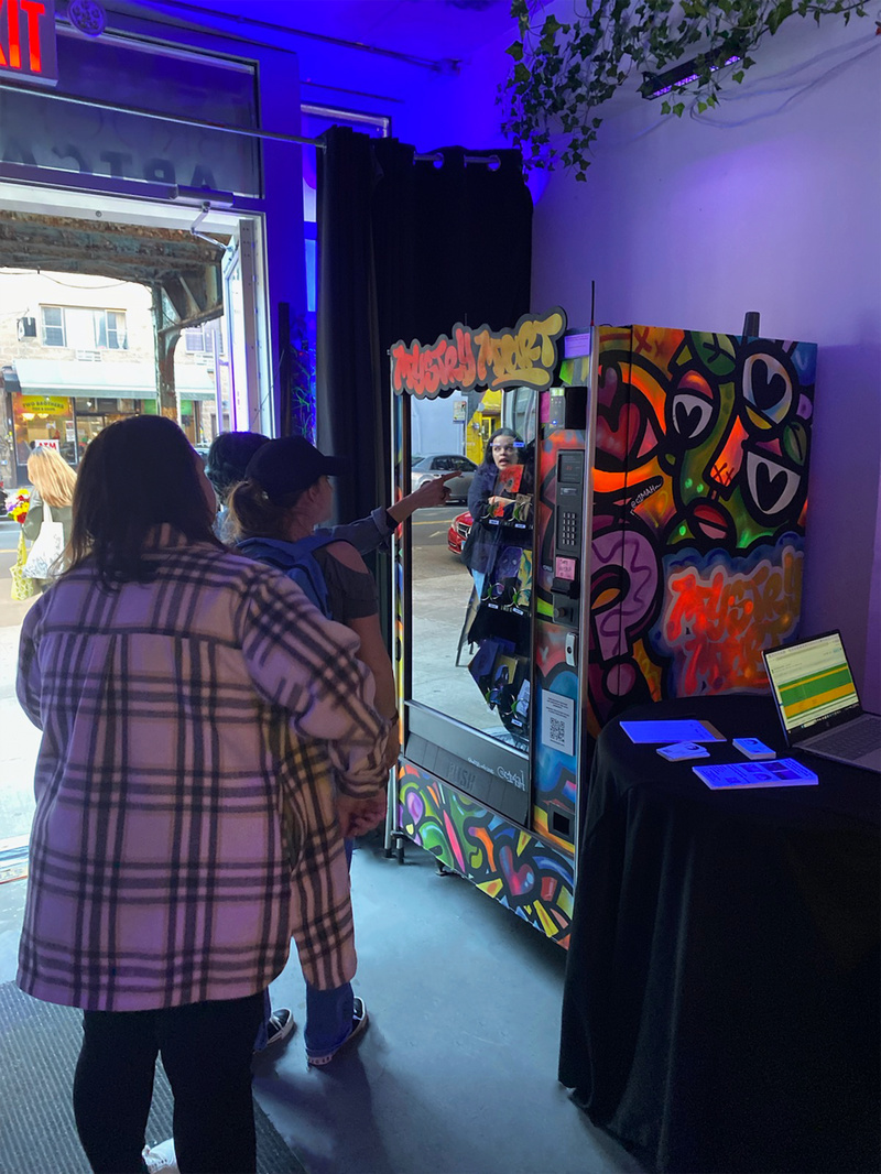 Art vending machine in Brooklyn