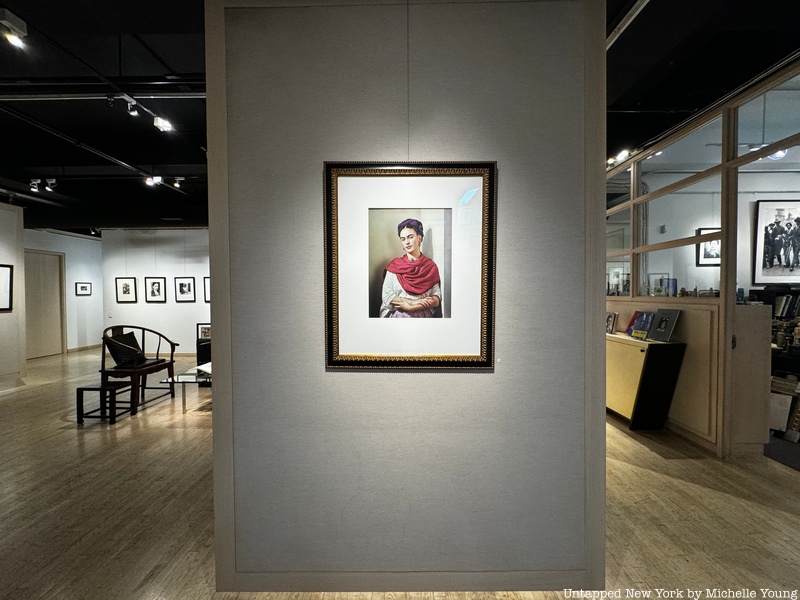 Frida Kahlo portrait on display at Throckmorton Fine Art