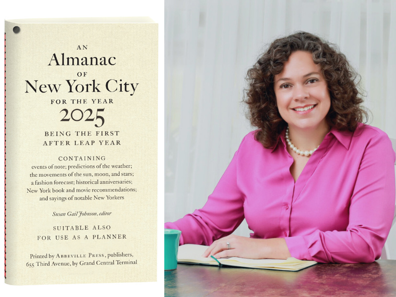 2025 Almanac for New York City book cover and author headshot