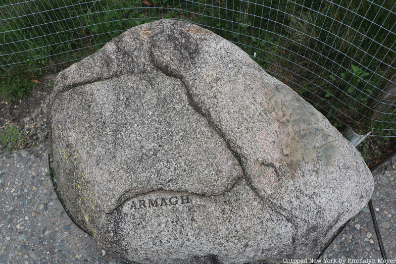 County stone at the Irish hunger memorial in Battery Park City