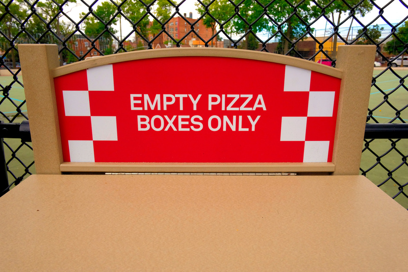 Empty Pizza Boxes only sign