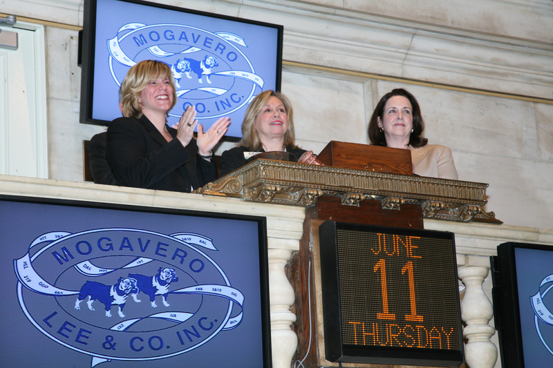 Mogavero, Lee, the first and only women-run NYSE-member firm, on the NYSE balcony.
Used with permission of NYSE Group, Inc