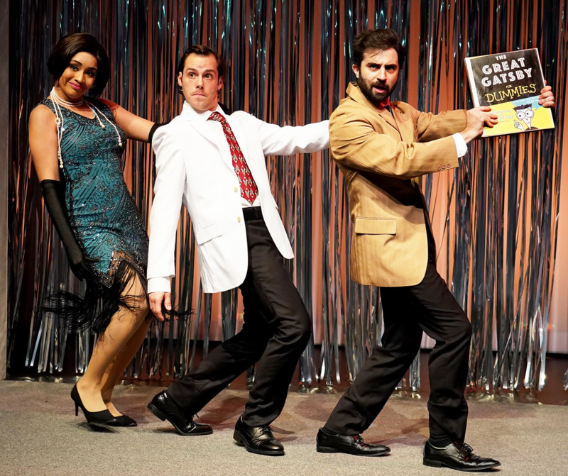 Nicole Vanessa Ortiz, Danny Hayward, and Chris Collins-Pisano in a scene from Gerard Alessandrini's "FORBIDDEN BROADWAY: MERRILY WE STOLE A SONG"