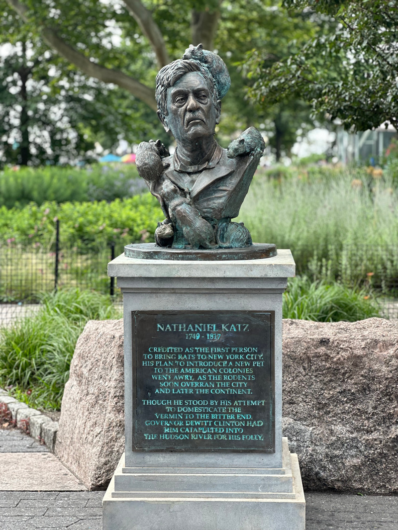 The Rat Man monument in the battery