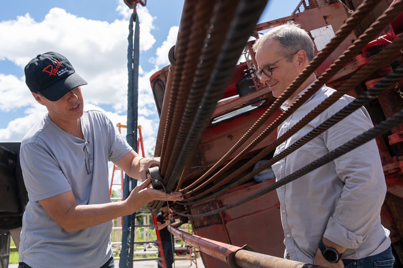 Nicole Eisenman working on Fixed Crane (2024) at UAP
Pictured with Jake Joyce, General Manager at UAP Photo by
Chris Roque Courtesy Madison Square Park Conservancy and UAP