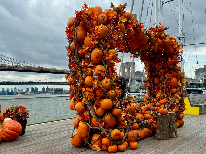 Pumpkin arch at the seaport